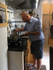 Preparing lunch in Positano