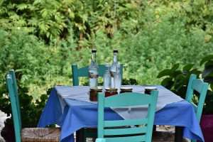 Enjoying a relaxing day during your Greek cooking vacation.